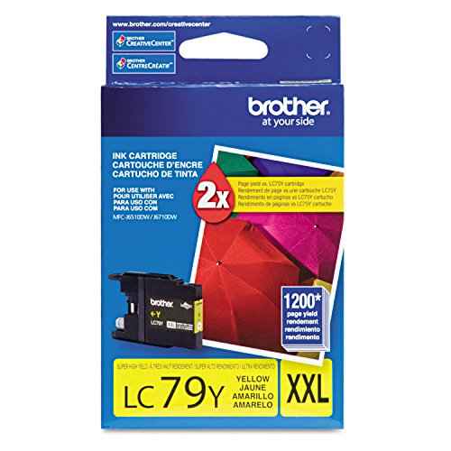 Brother Printer LC79Y Super High Yield (XXL) Yellow Cartridge Ink - Retail Packaging