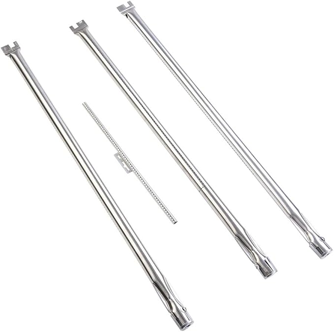 Gassaf 22.5 inch flavorizer bars and 28 1/8 inch Burner Tube Set Replace for Weber Spirit E-310, E-320, Genesis Silver B C, Spirit 700, Weber 900, Parts Kit Replace for Weber 7536 65903 7508