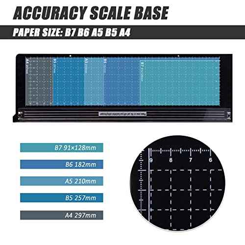 TIANSE Paper Cutter 12 Inch Paper Cutter Guillotine with 8 to 10 Sheet Capacity Safety Blade Lock Heavy Duty Paper Trimmer for Cardstock Cutting Board Paper Cutter Slicer for Home Office School Black
