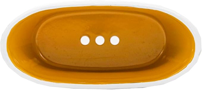 Foreside Home and Garden Mustard Enamel Bathtub Soap Dish Planter Metal by Foreside Home & Garden