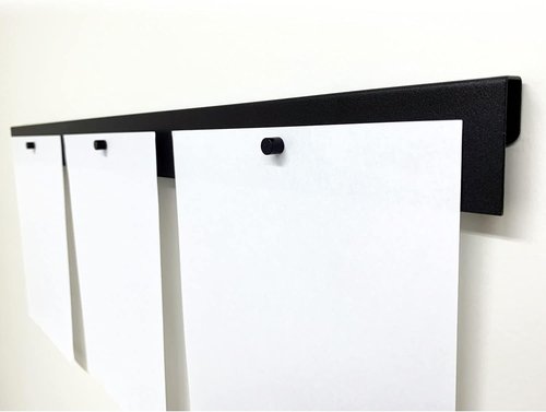 Mitus Picture Hanging System - Magnetic Artwork Frame for Kids - 28" Black Bar (Set of 2)