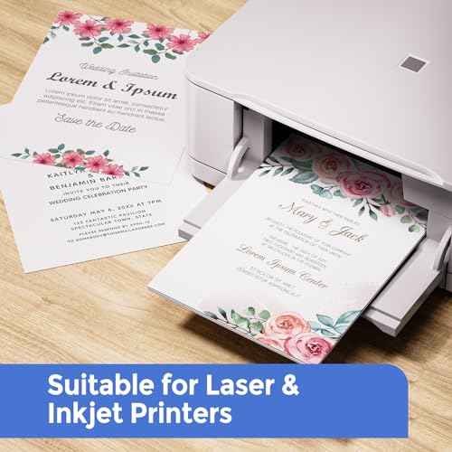 100 Sheets White Cardstock Paper, Cardstock Printer Paper 8.5 x 11, 92lb/250gsm Card Stock, Heavy Thick Printing Papers, Copy Papers for School Office Supply,DIY Card,Art, Tag,Invitation,Construction