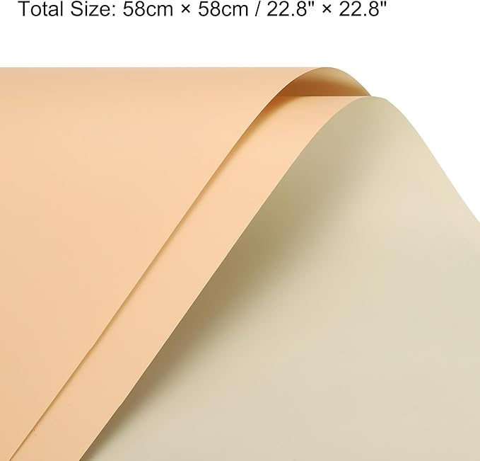 MECCANIXITY 20 Pcs Double Sided Color Flower Wrapping Paper Melon+Cool Brown 22.8"x22.8" Waterproof for Florist Bouquet Supplies, DIY Crafts, Gift Box Packaging