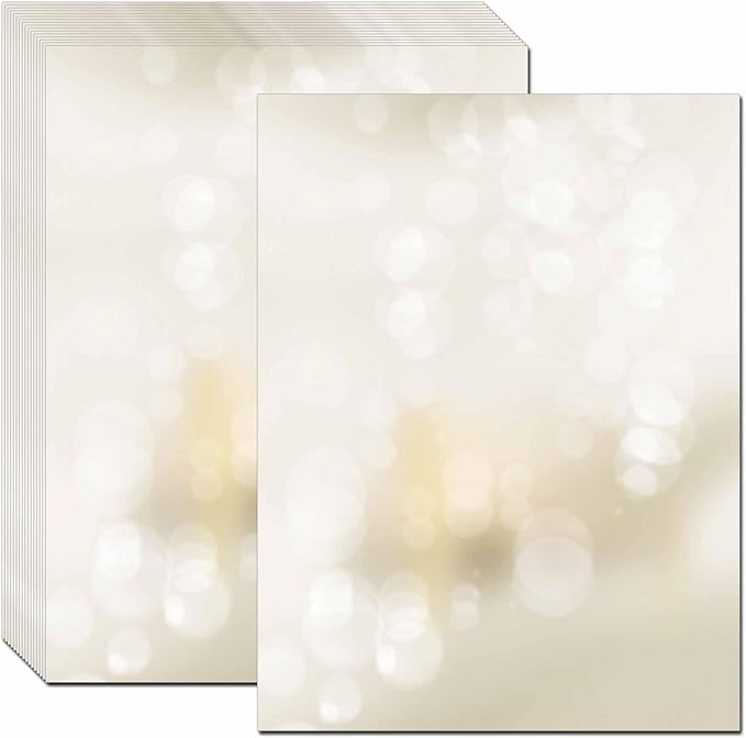 DUGUTUL Thick Christmas Stationery Paper, Holiday Letters, Printer Paper, 48 Sheets, 8.5 x 11 Inch (D-1)
