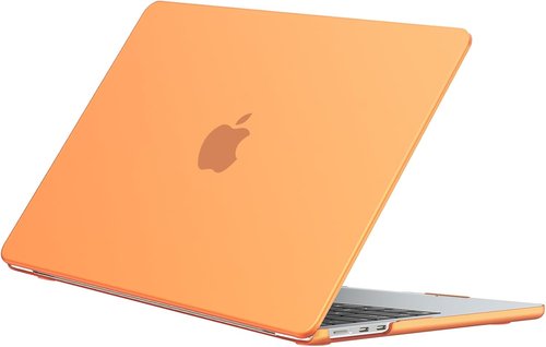 EooCoo MacBook Air 13-Inch Case - Matte Orange Hard Shell, Scratch Resistant Protection for M5 M4 M3 M2