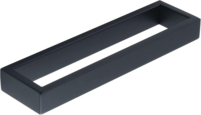 Sayayo Matte Black Towel Bar for Bathroom, 10 Inch Hand Towel Holder Wall Mount Square Towel Ring SUS304 Stainless Steel Towel Rack