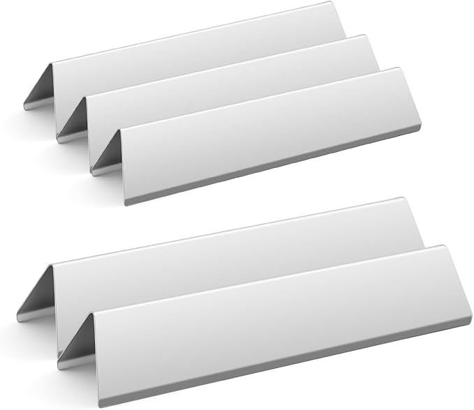 15.3 inch Flavorizer Bars for Weber Spirit 300 and GS4 Spirit II 300 Series E310 E320 E330 S310 S320 S330 with Front Control Knobs, Stainless Steel Grill Heat Plates Replacement for 7636, 5 Pack