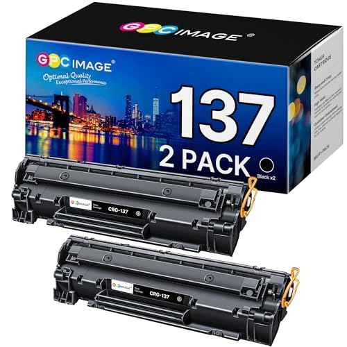 GPC Image Compatible 137 Toner Cartridges Replacement for Canon 137 Black Toner Cartridge 137 CRG137 to Use with Imageclass D570 MF230 MF232w MF240 MF242dw MF216n MF236n (2 Pack, 137 Black Toner)