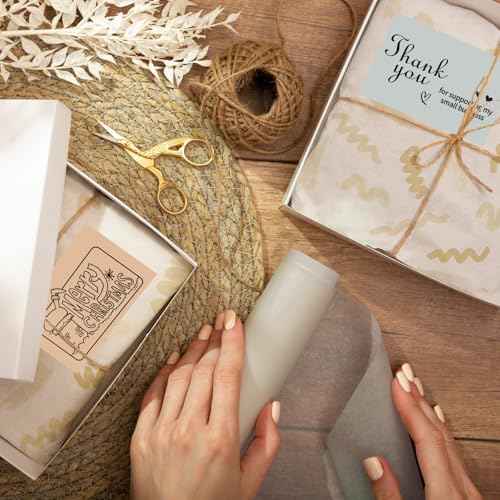 Starboling 3" x 2" Thermal Labels,Self-Adhesive Rectangle Thermal Printer Sticker,for Price,Barcode,Mailing,Name£¨Beige Gradient£©