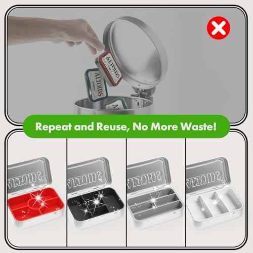 Organizer Inserts Compatible with Altoids 1.76oz Mint Tins for Personal Storage (Random Color)