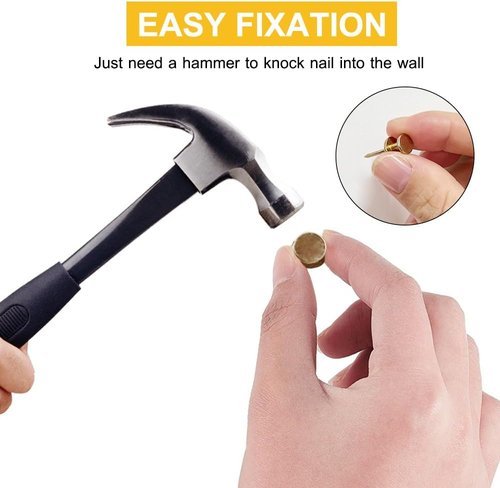 FUZANWJ Double Headed Picture Hangers - 50pcs Heavy-Duty Wall Nails for Easy Picture Hanging