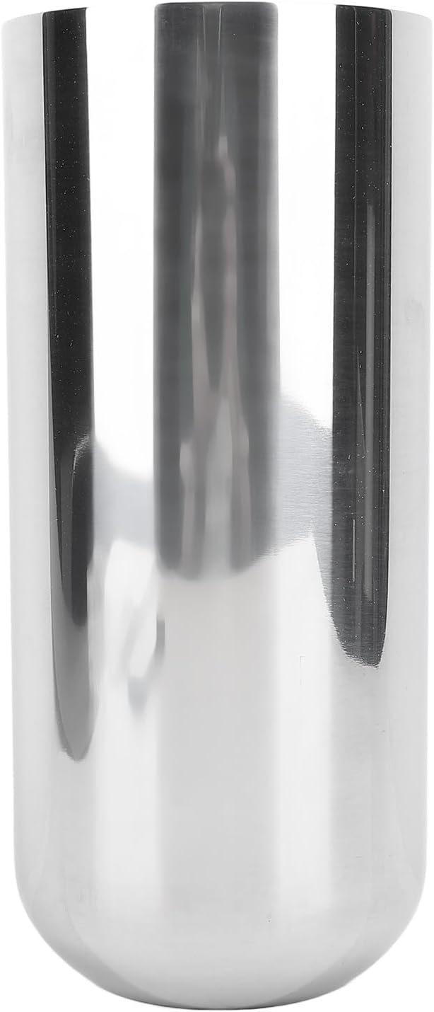Metal Vase, 304 Stainless Steel Flower Vase for Home Decor Office Wedding, with Shiny Bright Silver Finish, 23x10cm