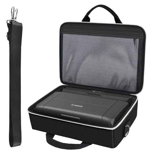 Wireless Mobile Printer Case Compatible with Canon PIXMA TR150/ iP110 Printers, Potable Travel Storage Bag Fit for Printer Charger, Ink Cartridges, Batteries and Accessories (Box Only) -Black
