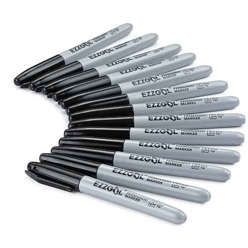Black Permanent Markers Bulk, 40 Packs Fine Tip Permanent Markers, Waterproof Markers, Premium Smear Proof Pens, Quick Drying,