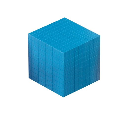 hand2mind Base Ten Blocks - Blue Plastic Counting Cubes for Kids Math | Classroom Set (1 Piece)