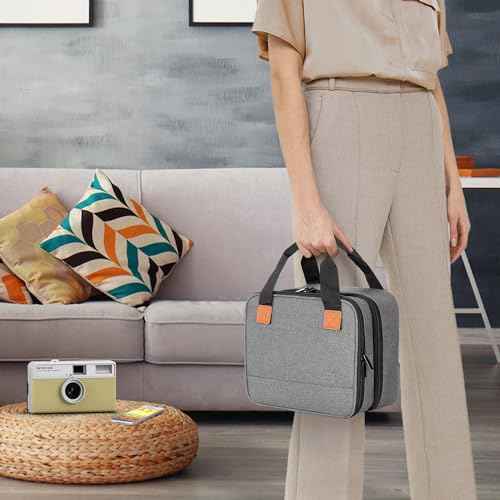 LUXJA Photo Printer Case Compatible with KODAK Dock Plus, Photo Printer Bag with Accessory Pockets, Gray