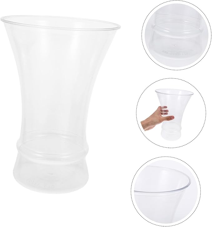 Modern Plastic Flower Vase for Desktop Home Decor Compact Lightweight Shatterproof Vase for Flower Arrangement Versatile Simple Color Centerpiece for Bedroom and Office Display