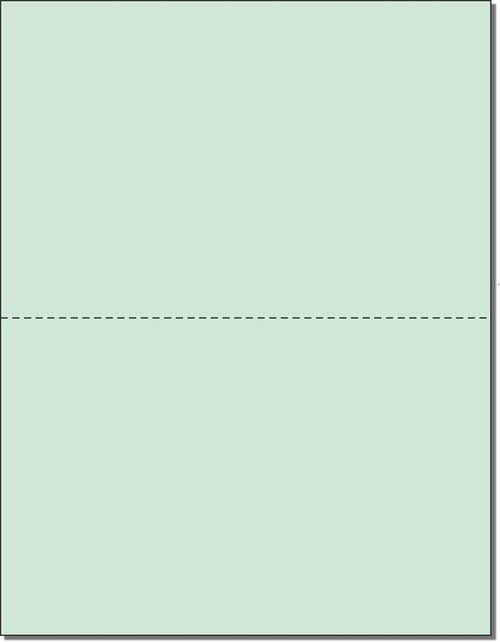 NextDayLabels Perforated Paper - 500 Sheets, 8.5" x 11" in Green with 5.5" Perforation