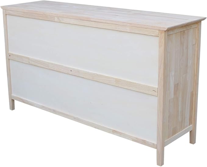 International Concepts Dresser with 6 Drawers, Unfinished