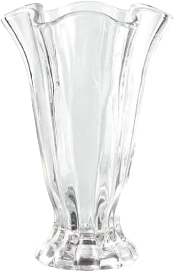 Fenteer Clear Glass Vase for Centerpieces,Decorative Ornaments Transparent Flower Bouquets Vase for Housewarming Gift Home Decoration