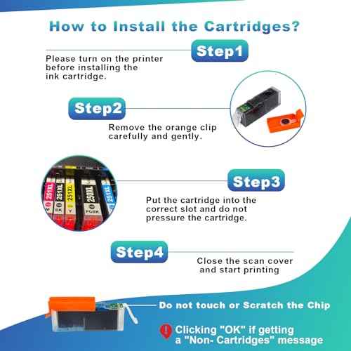 MG6620 Ink Cartridge for Canon PGI-250XL CLI-251XL Compatible Ink Cartridge Replacement for Canon 250 251 Ink use for Canon MG6620 MG5520 MX920 IX6820 MX922 MG5620 MG5522 MG5500 MG5422 (5 Pack)