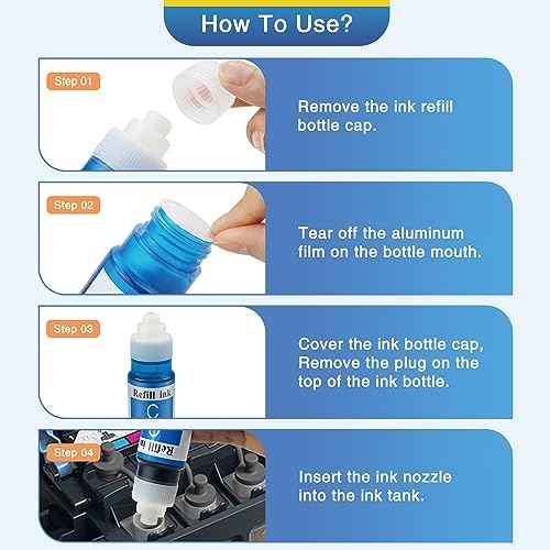 GI-20 G7020 G6020 Ink Bottles Compatible for Canon 20 Ink Refill Bottles for GI 20 GI20 GI-20 Ink Refill Bottles Set, Compatible for Canon G7020 G6020 G5020 MegaTank