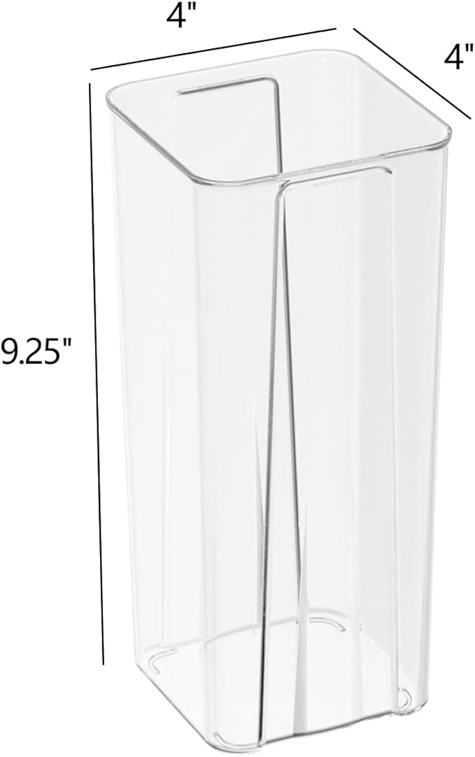 Sadstory Acrylic Tall Square Flower Vases, Clear Plastic Table Vases for Centerpieces, 6 Packs