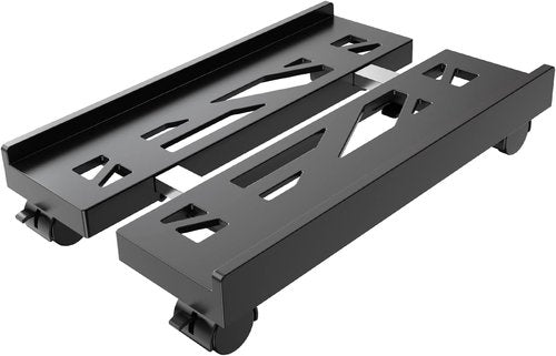 Skiennix Adjustable Mobile CPU Stand - Ventilated Computer Tower Holder with 4 Caster Wheels | Fits Most PC Towers (Black)