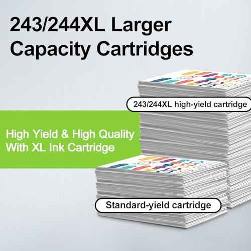 PG-243XL/CL-244XL Ink Cartridges Replacement for Canon 243XL 244XL Combo Pack for Pixma TR4520 TS3322 TR4522 TS3122 MG2520 MG2522 MG2922 MX490 MX492 Printers (1 Black+1 Color)