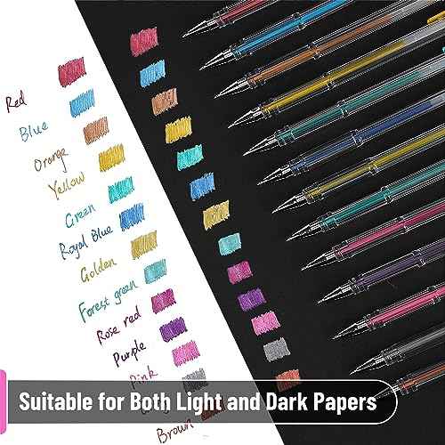 Mr. Pen- Metallic Gel Pens, 25 Unique Metallic Colors, Gel Pens for Adult Coloring Book