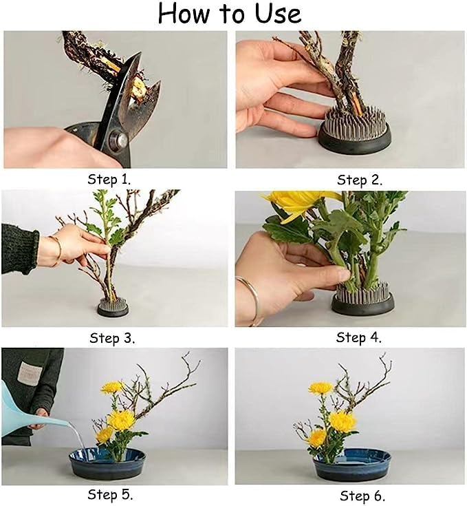 Brass Pin Floral Frog Ikebana Kenzan Flower Arranger Holder with Lead Base Rubber (1.57inch/40mm)