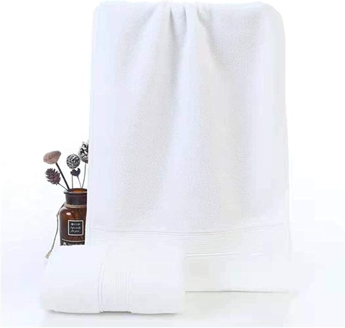 RUIBOLU Hand Towels for Bathroom - Cotton Ultra Soft Highly Absorbent Hand Towel 2 Set, Size 14" x 30" Home Bathroom Hand Towels for Bath, Hand, Face, Gym Towel (White)