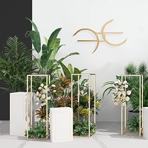 Gold Wedding Flower Stand,Metal Flower Vase,Wedding Centerpieces for Tables Home Birthday Party Event Decoration(10pcs 31.5inch)