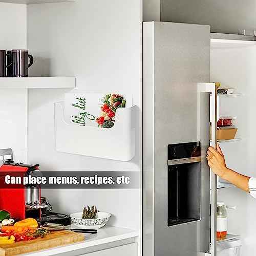 Wall File Holder - White Plastic Wall Mount File Organizer for Office, Home, Classroom
