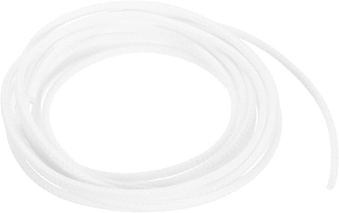 uxcell PET Expandable Sleeving 10ft 1/8" White Cable Management Sleeve Cord Organizer for Wrap Protect Cable