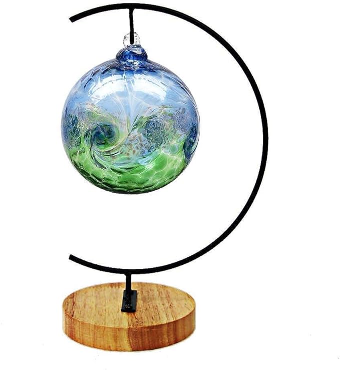 YY YEARCHY Awesomes Terrarium Ornament Display Stand Metal Stand Air Plant Stand Flower Pot Stand Holder Iron Pothook Stand for Hanging Glass Terrarium Globe Ball (1, Black)