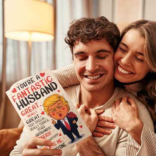 Funny Anniversary Card for Husband ? Hilarious Birthday, Father¡¯s Day, or Romantic Gift from Wife ? Sarcastic Humor for Him, Boyfriend, or Partner ? Blank Inside