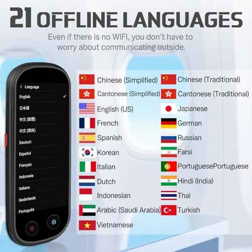 Translator Device - Upgraded Real Time Ai Language Translator with 150+ Languages, Instant Two-Way Translation Device, Offline Recording Photo Input Translation for Travel Business Learning
