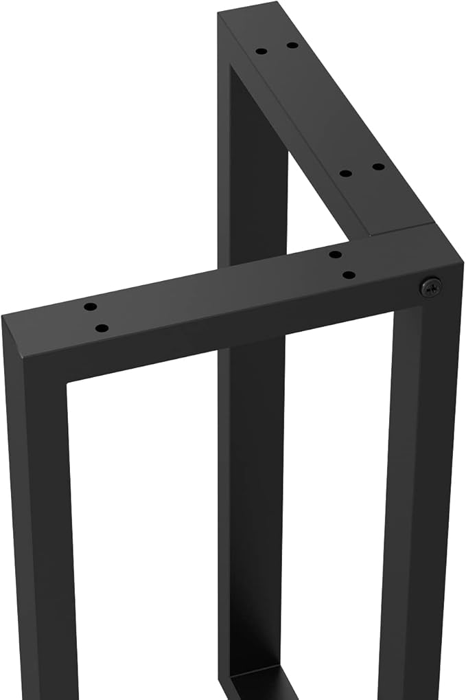 TIEOU Metal Legs for Table V Shape 28" H Tall Metal Black Table Leg Heavy Duty Industrial Desk Legs Set of 2