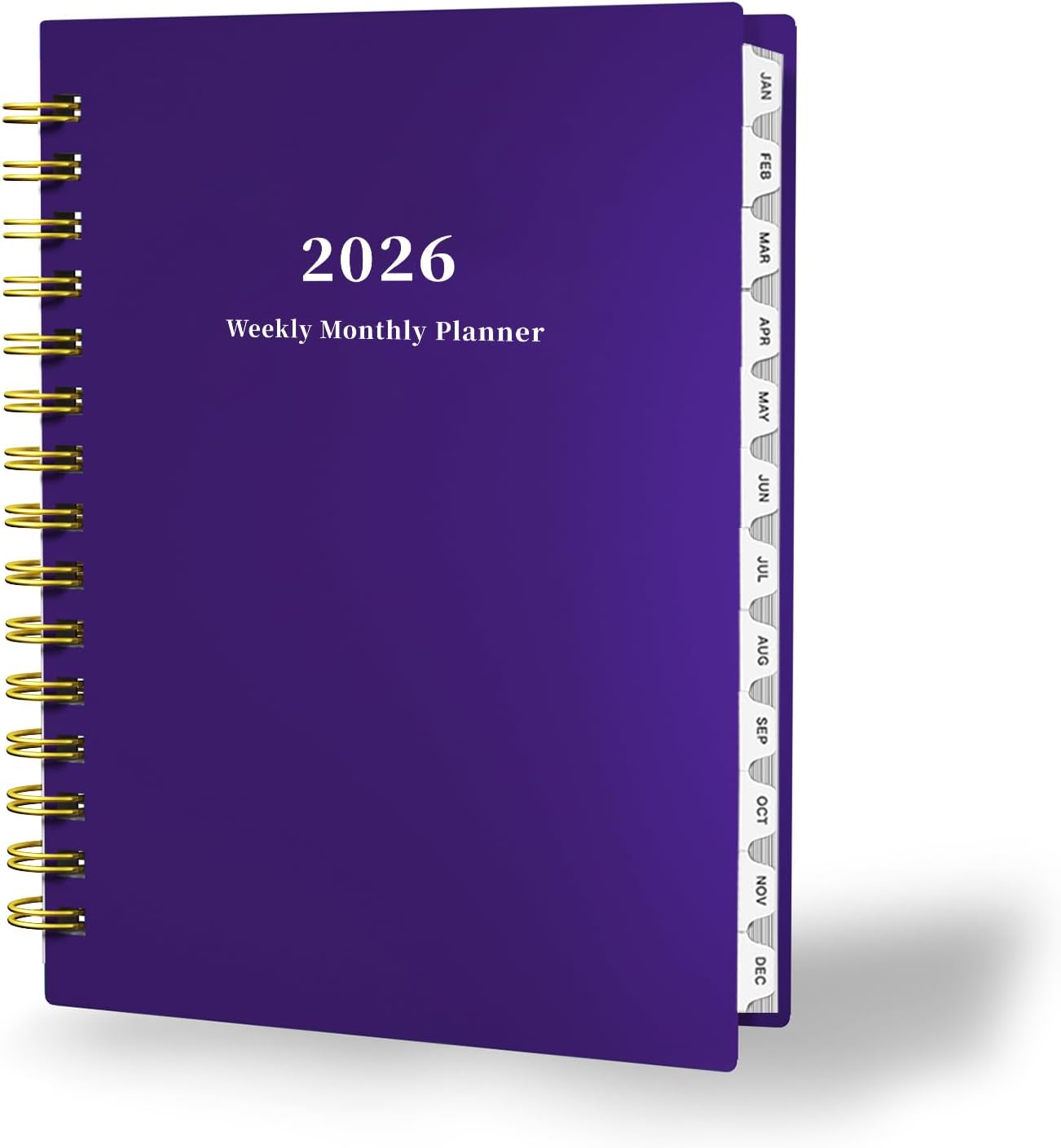 Ymumuda 2026 Planner - Daily, Weekly & Monthly Organizer | 8.4" x 6.3", Spiral Notebook with Tabs & Pocket