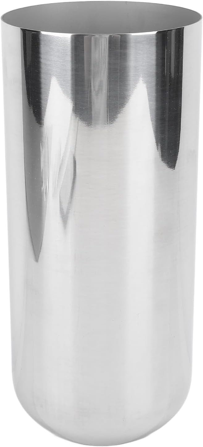 Metal Vase for Flowers Elegant Silver Stainless Steel Centerpiece Home Office Wedding Anniversary Decor 304 Stainless Steel 23x10cm