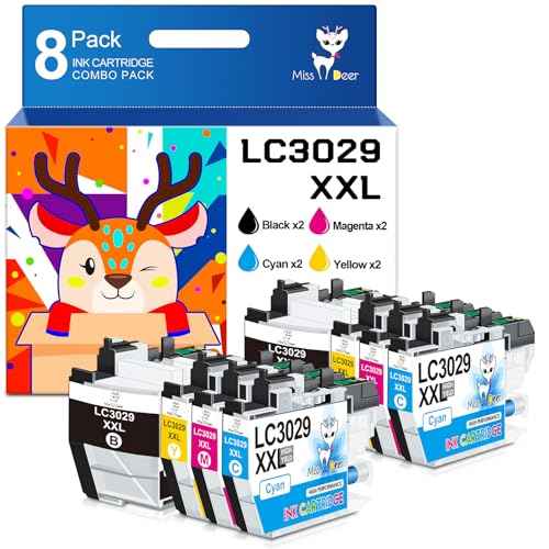 Miss Deer LC3029XXL Ink Cartridges, High Yield Replacement Ink for Brother LC3029 LC3029XXL Work for MFC-J6535DW MFC-J6935DW MFC-J5830DW MFC-J5930DW MFC-J5830DWXL J6535DWXL, 2 Sets