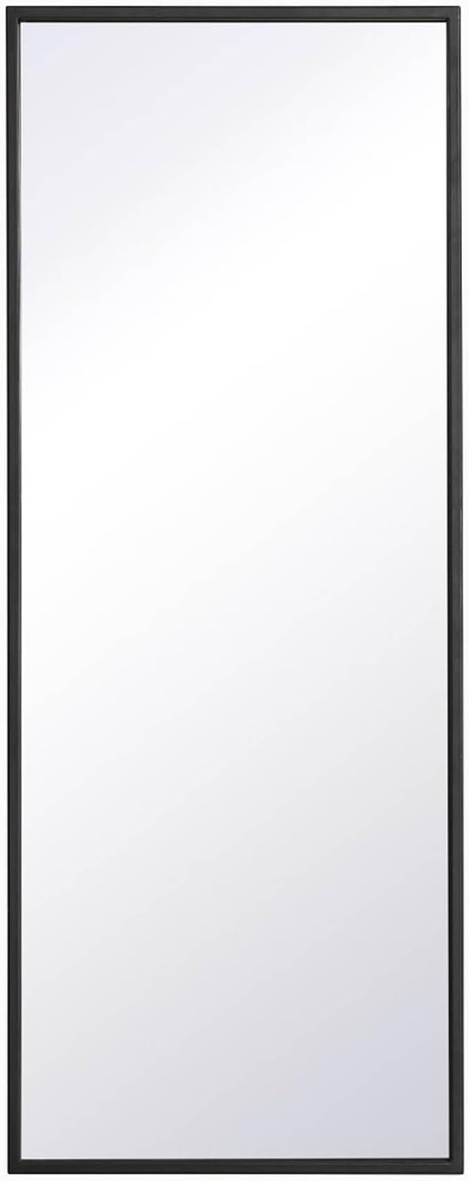 Elegant Decor Monet Home Office Decorative Rectangle Framed Wall Mirror, 14" L x 36" H - Black