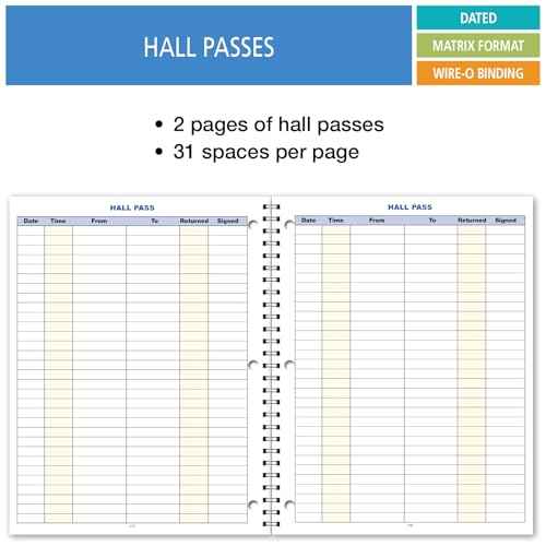 Elan Publishing Company Student Academic Organizer - 8.5" x 11" Weekly View; Dated for 2025-2026 Academic Year (Blue)
