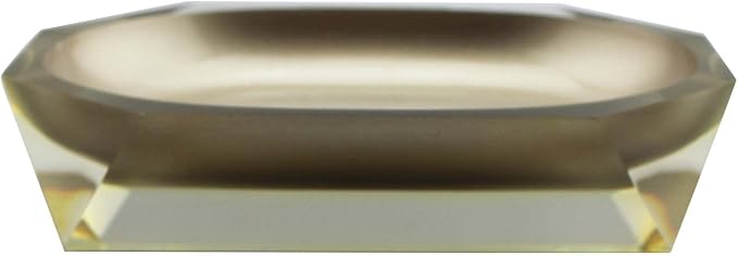 Faceted Soap Dish, Durable Resin, Smooth, Easy to Clean, for Stylish Bathroom Décor, Glitter, 4x5, Sold Individually
