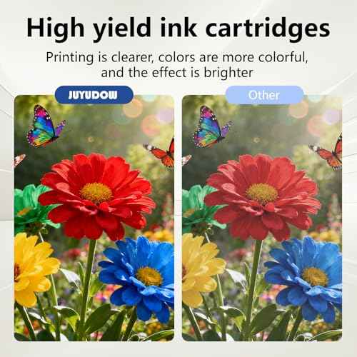 LC404 Ink Cartridges for Brother Printer, 4-Color Pack (Black/Cyan/Magenta/Yellow) High Yield 750 Pages, LC404XL Replacement for Brother MFC-J1205W MFC-J1215W, Smart Chip, No Leakage