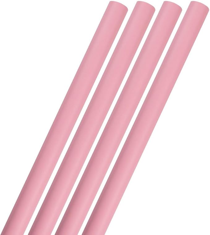 JAM Paper Gift Wrap - Matte Wrapping Paper - 100 Sq Ft Total - Matte Light Baby Pink Pastel - 4 Rolls/Pack