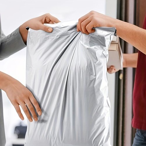 25PCS Colorful Gift Packaging - Waterproof Mail Bags | White 30x38+4cm for Secure Shipping