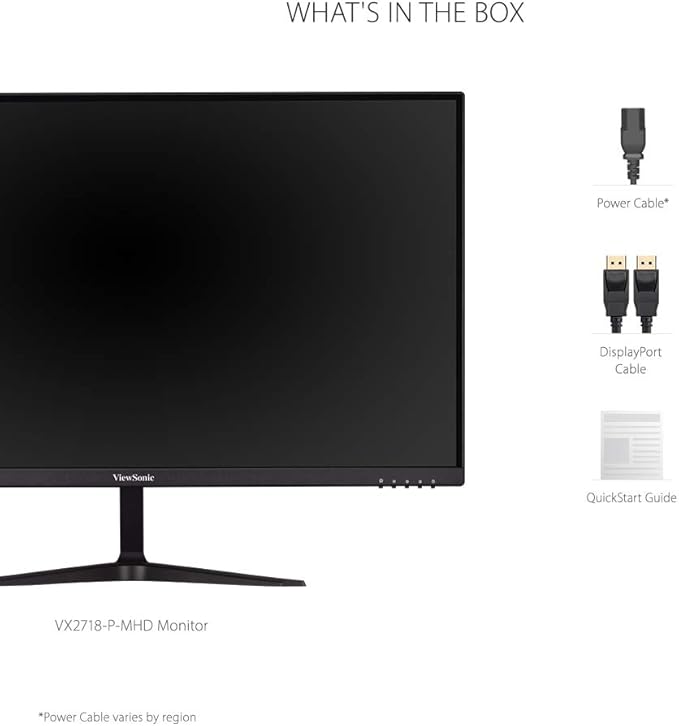 ViewSonic VX2718-P-MHD 27 Inch 1080p 1ms 180Hz Gaming Monitor with FreeSync, Eye Care, HDMI and DisplayPort
