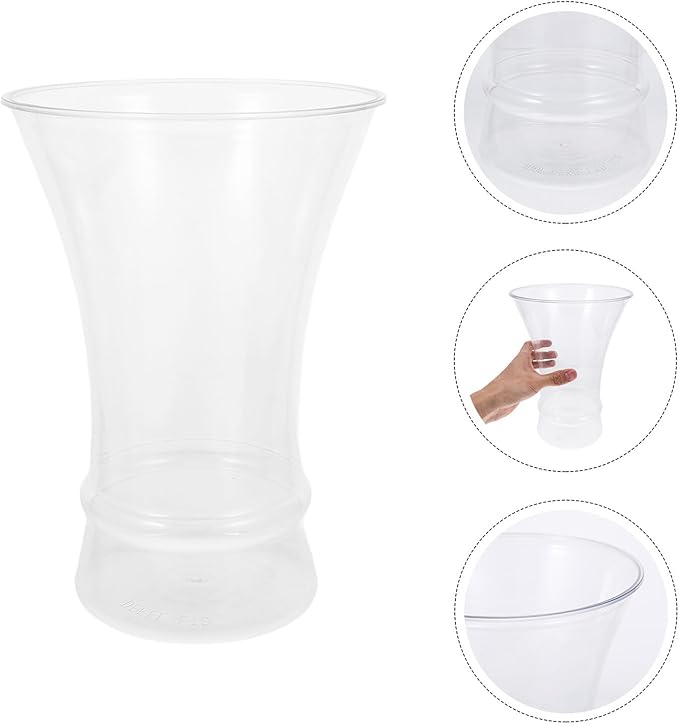 TIDTALEO Plastic Flower Vase for Desktop Decoration Shatterproof Dried Floral Vase with Compact Lightweight Design Modern Minimalist Style for Office and Home Table Ornament